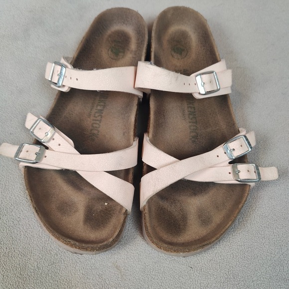 Birkenstock Franca Vegan Sandals Womens 40 US 9-9.5 Light Rose‎ Pink Strappy - Picture 4 of 9